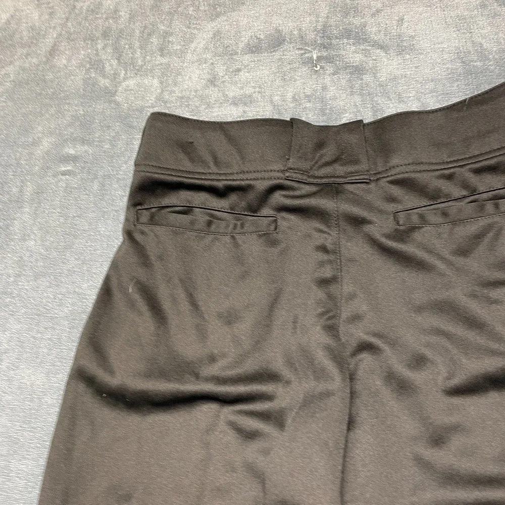 Adidas Climalite Baseball Pants Mens Small Black Flat Front Straight Leg Sports